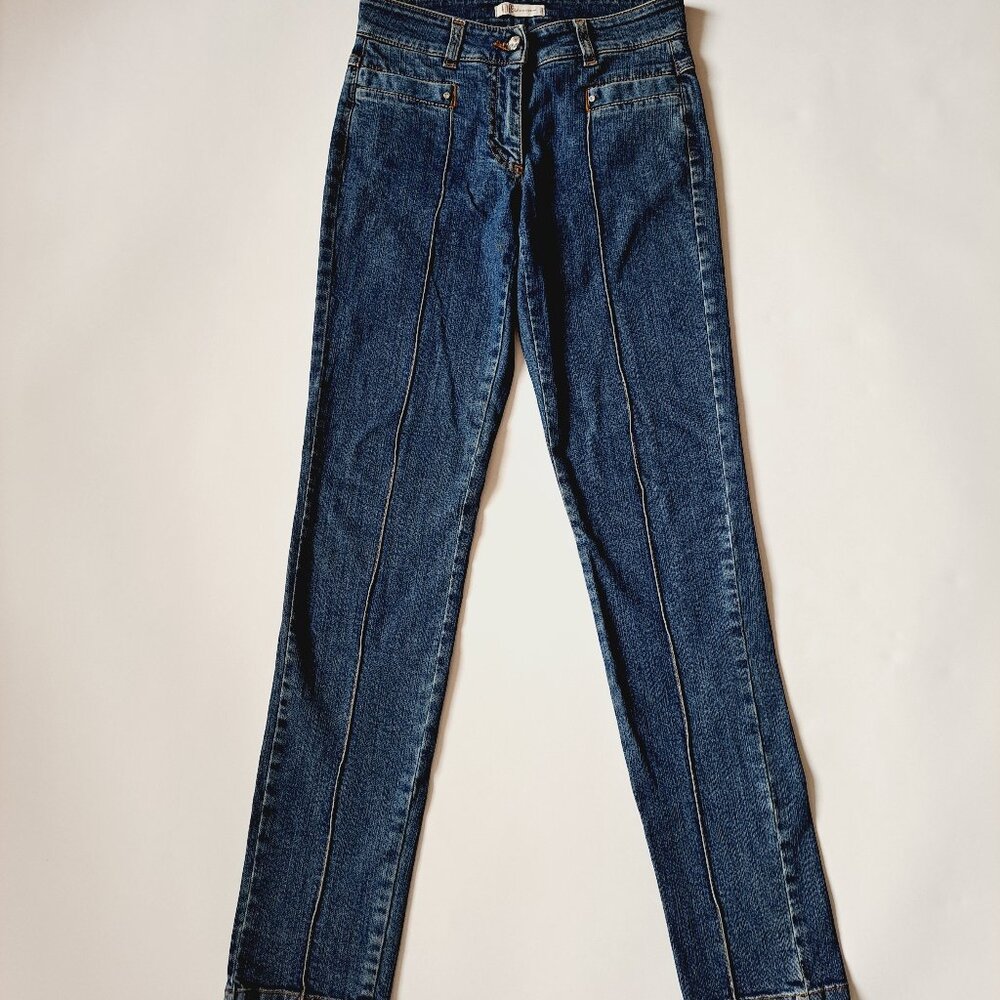 VDP Women's Italian Straight Cotton Blue Jeans Size IT 38 / US 2